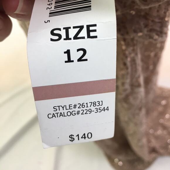 Blu Sage Sequin Gown Taupe 12 - Picture 10 of 16